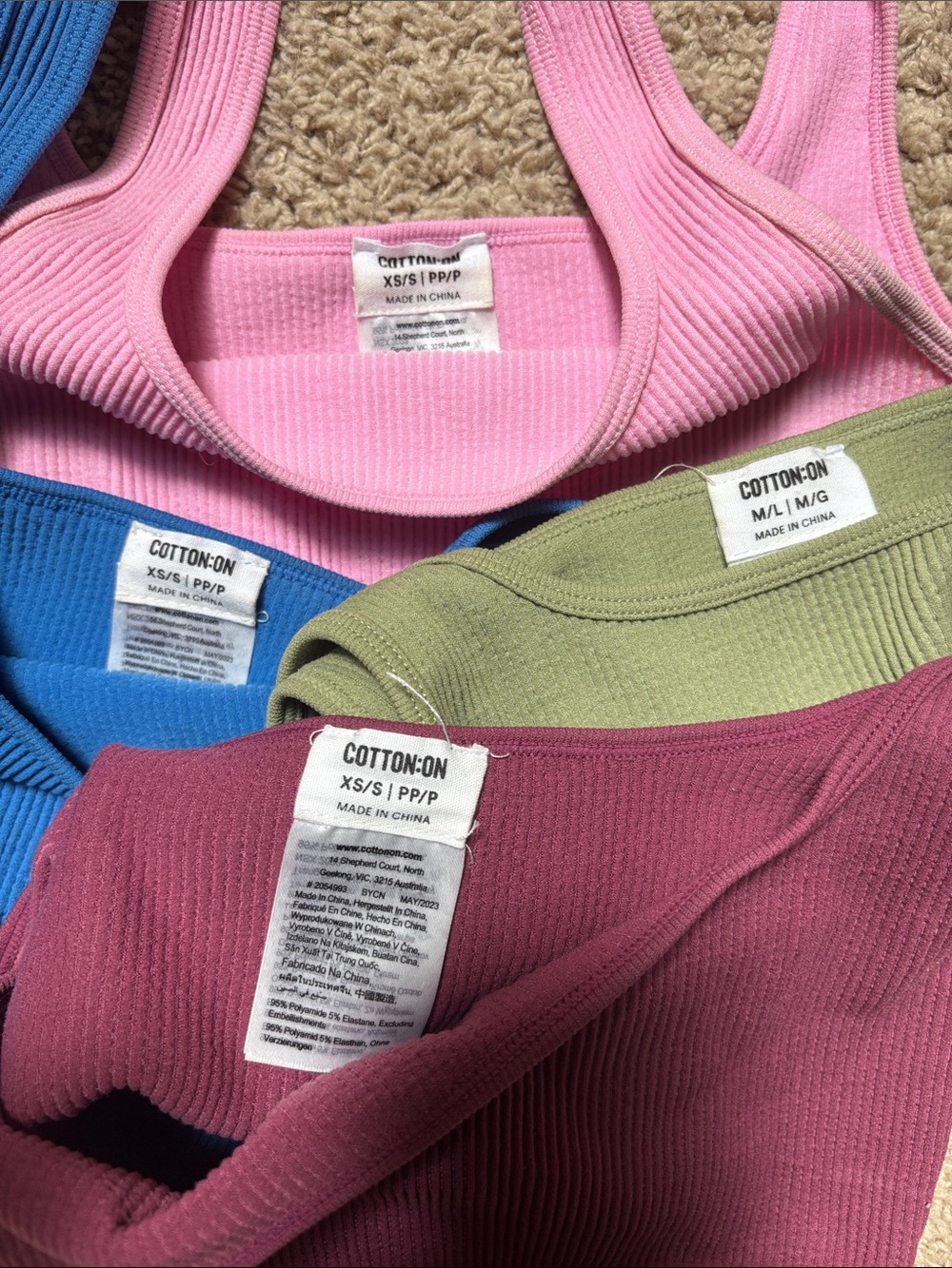 Cotton On Ribbed Crop Tank Top - Picture 2 of 2